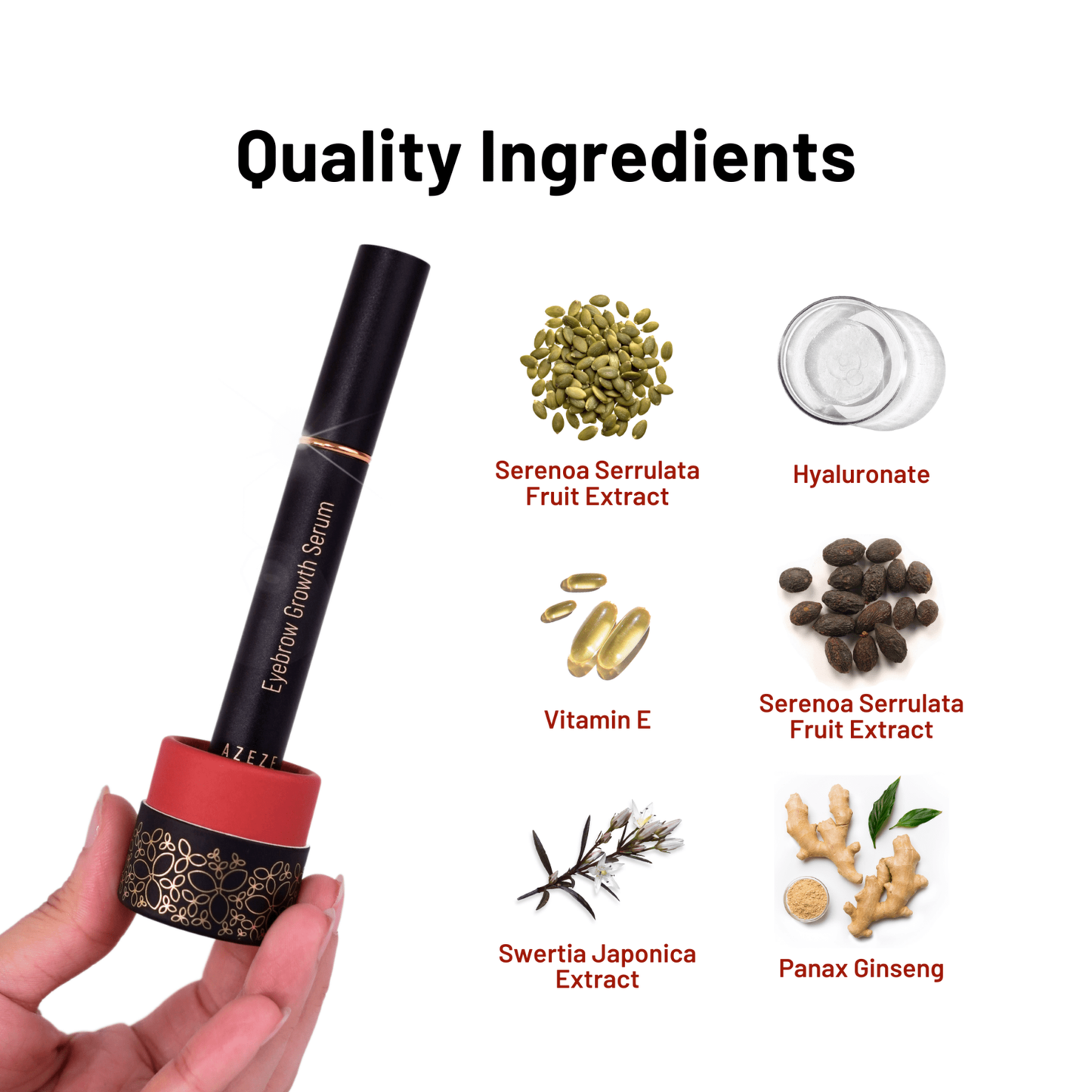 Eyebrow Growth Serum - Fuller, Thicker Brows in 4-6 Weeks | Vegan Formula