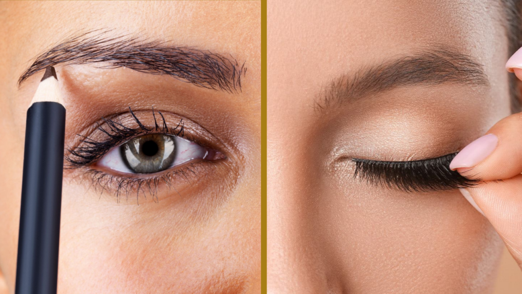 Varied choices from eyebrow pencils to eyelash extensions