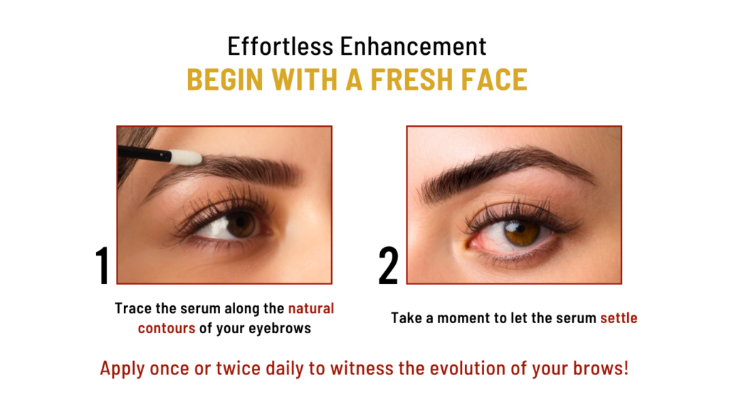 Consistency in application of brow serum